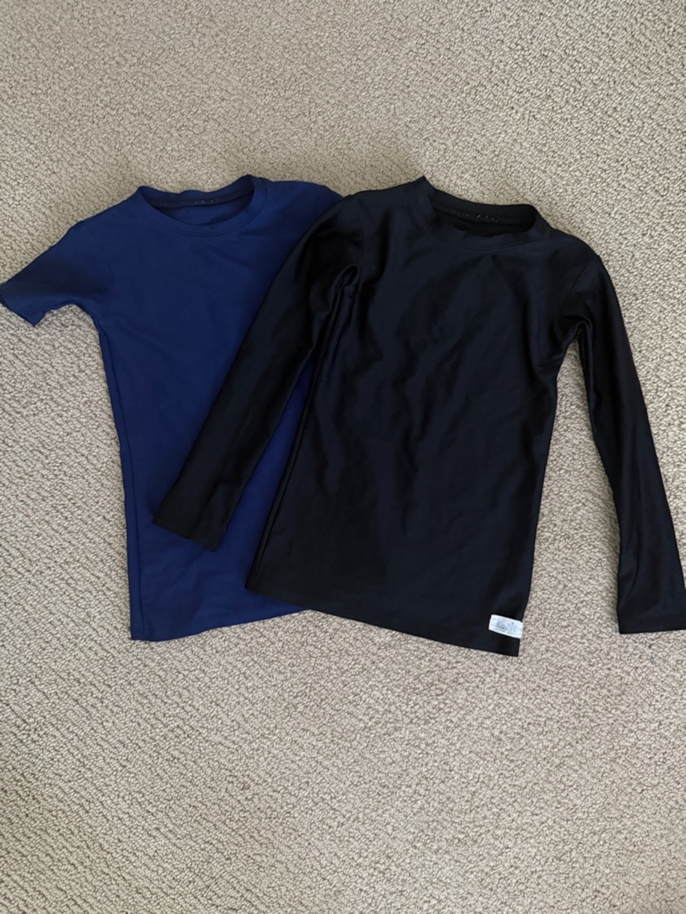 Set of 2 - Basic Long & Short Sleeve Plain and Simple Kozie Compression Shirts